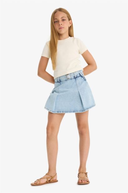 تنورة شورت قطن بناتي