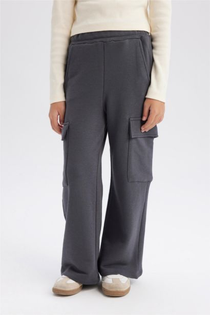 Girl Elastic Waist Cargo Sweatpants