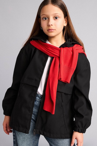 Girl Waterproof Hooded Raincoat