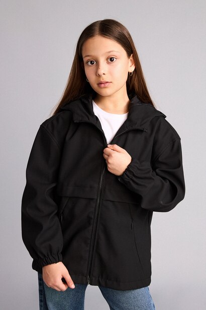 Girl Waterproof Hooded Raincoat