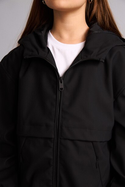Girl Waterproof Hooded Raincoat
