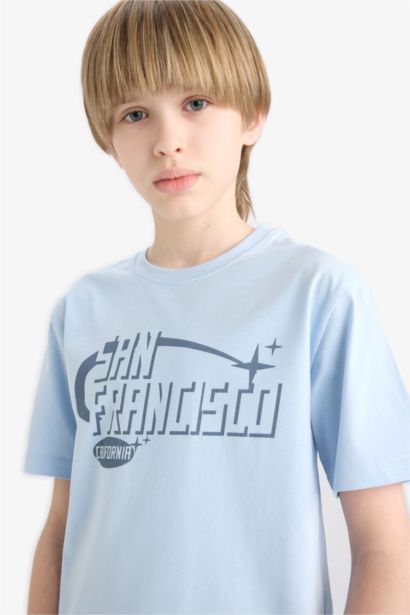 Boy Crew Neck Printed Short Sleeve T-Shirt