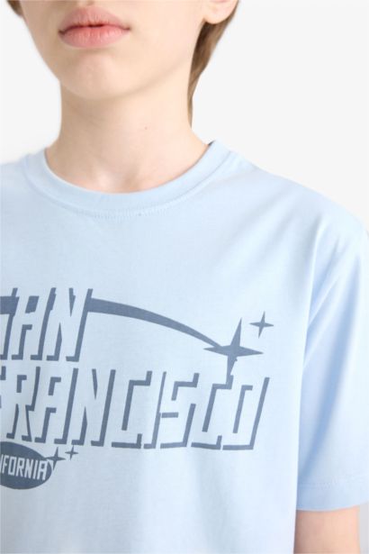 Boy Crew Neck Printed Short Sleeve T-Shirt