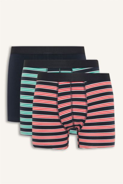 Regular Fit Striped 3 Piece Boxers