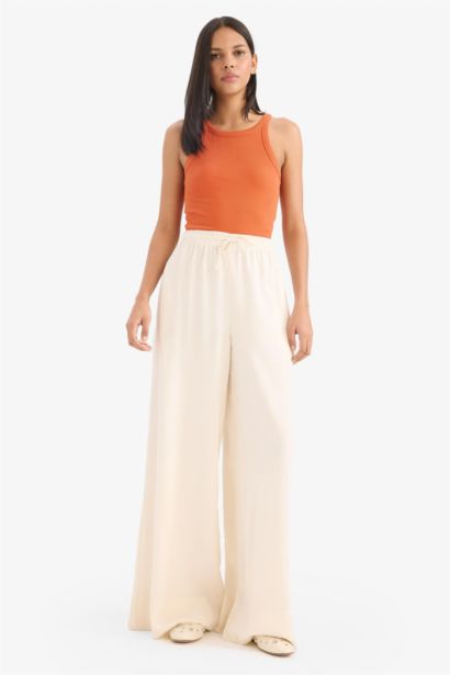 High Waist Wide Leg Trousers