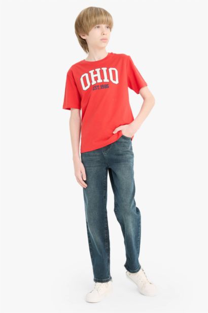 Boy Regular Fit Crew Neck Printed T-Shirt