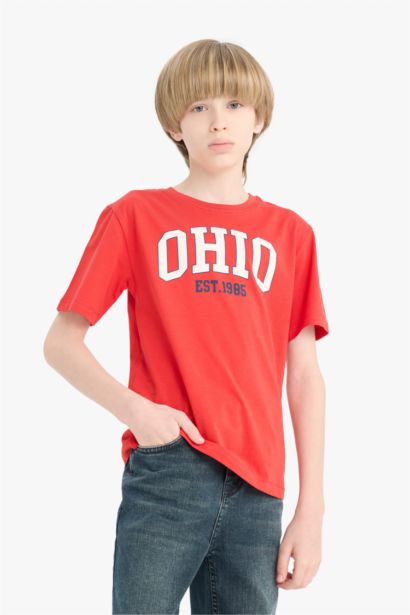 Boy Regular Fit Crew Neck Printed T-Shirt