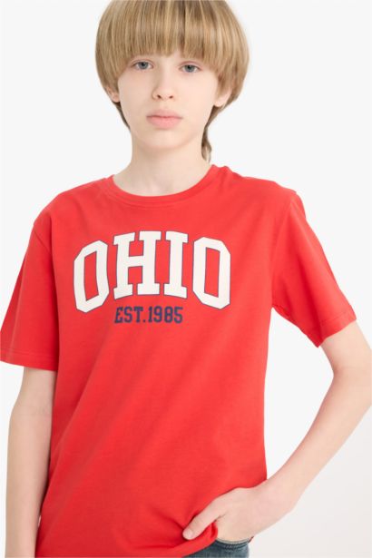 Boy Regular Fit Crew Neck Printed T-Shirt