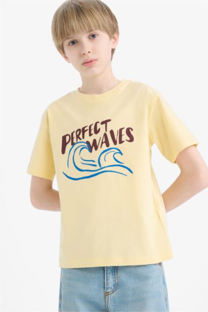 Boy Crew Neck Printed Short Sleeve T-Shirt