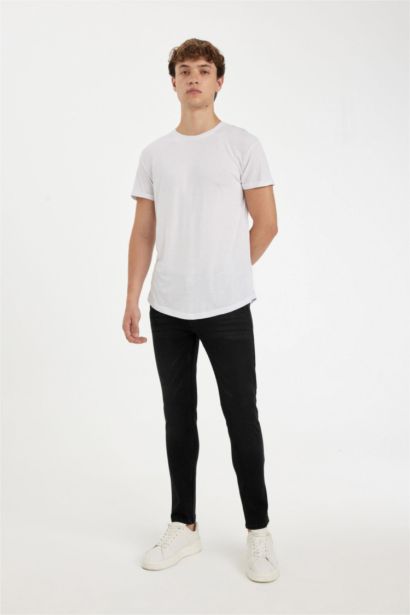 Pantalon Jean extra slim à taille normale et jambes extra étroites