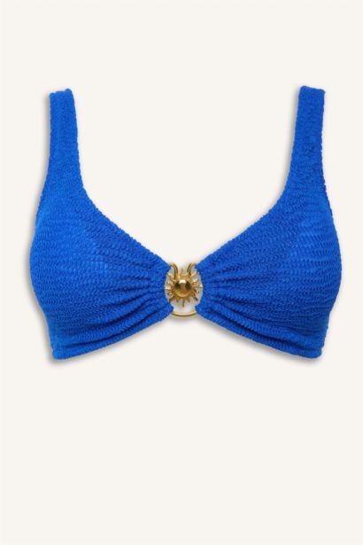 Regular Fit Kırışık Dokulu Bikini Üstü