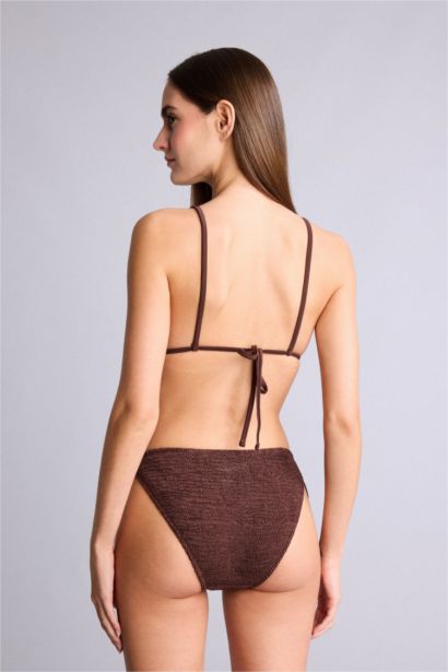Regular Fit Kırışık Dokulu Bikini Alt