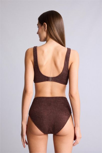 Regular Fit Kırışık Dokulu Bikini Alt