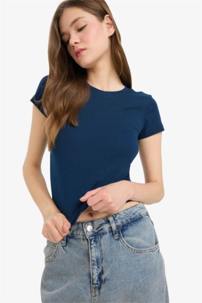 Fitted Rib Short Sleeve T-Shirt