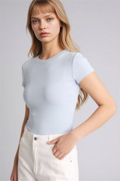 Slim Fit Ribana Short Sleeve T-Shirt