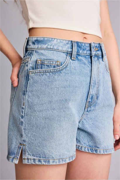 Fıtted Bisiklet Yaka Ribana Kısa Kollu Tişört