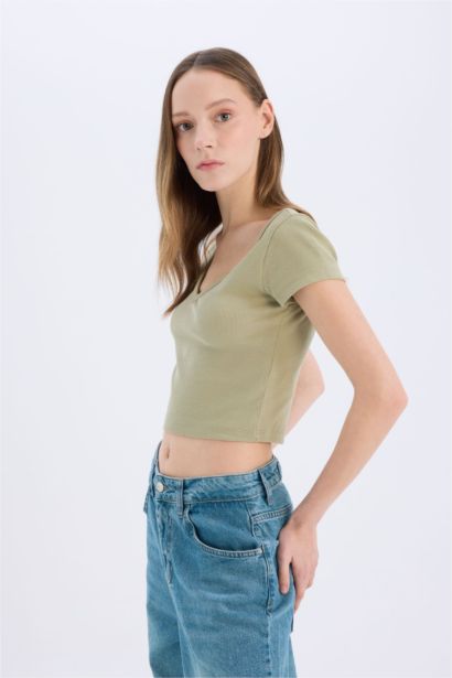 Slim Fit Camisole Short Sleeve T-Shirt