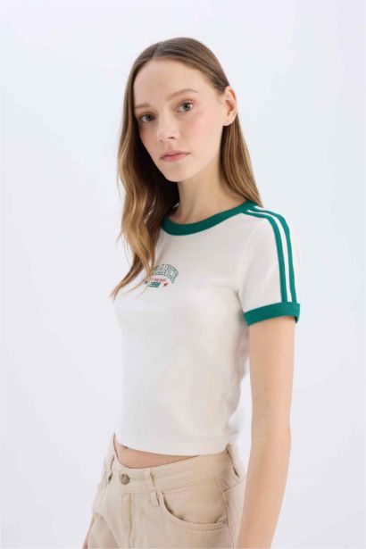 Slim Fit Ribana Short Sleeve T-Shirt