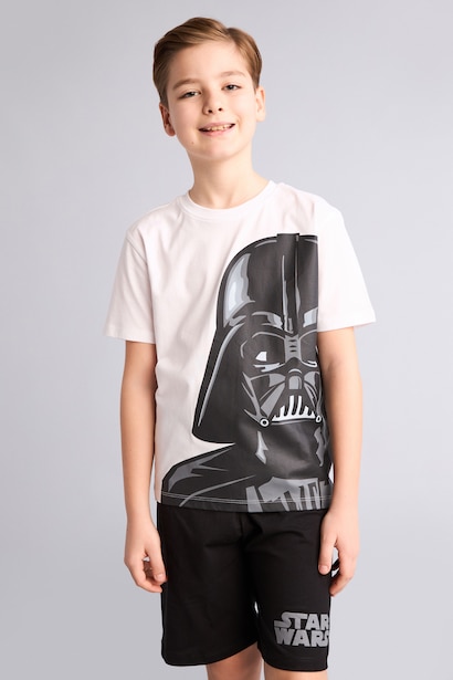 %100 Pamuk Star Wars Regular Fıt 2'li Pijama Takımı Erkek Çocuk