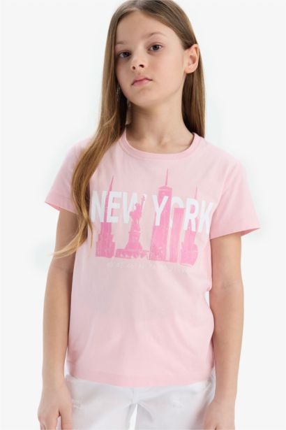 Қыздарға дөңгелек жаға Аниме қысқа жеңді Қысқа жеңді футболка