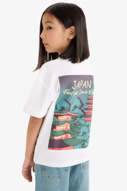 Girl Relax Fit Crew Neck Short Sleeve T-shirt
