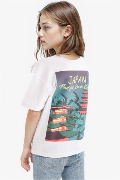 Girl Relax Fit Crew Neck Short Sleeve T-shirt