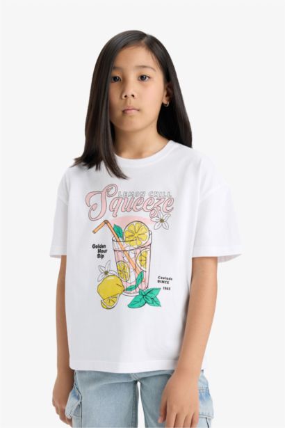 تيشيرت نص ردن بناتي قصة مريحة