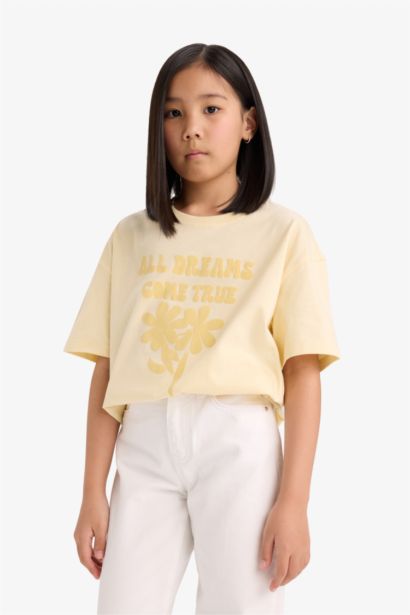 Girl Oversize Fit Crew Neck Short Sleeve T-Shirt