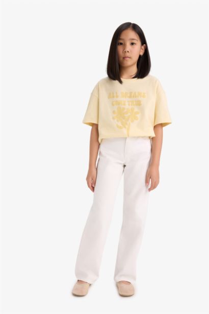 Girl Oversize Fit Crew Neck Short Sleeve T-Shirt