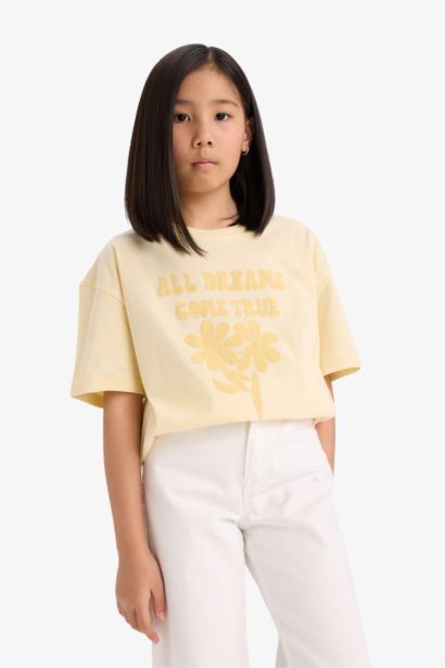 Girl Oversize Fit Crew Neck Short Sleeve T-Shirt