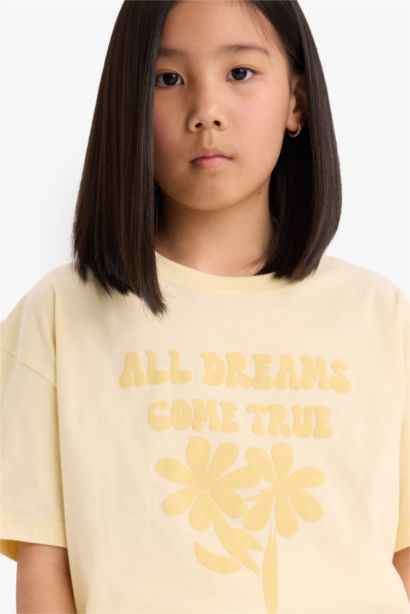 Girl Oversize Fit Crew Neck Short Sleeve T-Shirt