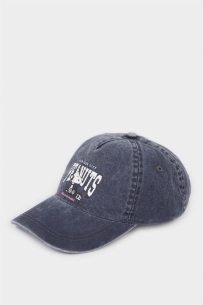 Snoopy Baskılı Pamuklu Cap Şapka Kız Çocuk