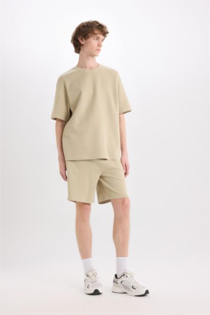 Cotton Regular Fit Straight Leg Shorts