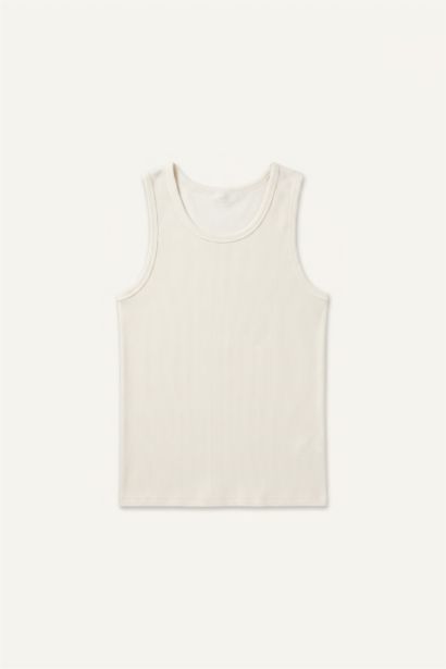 Slim Fit Ribana Crew Neck Tank Top