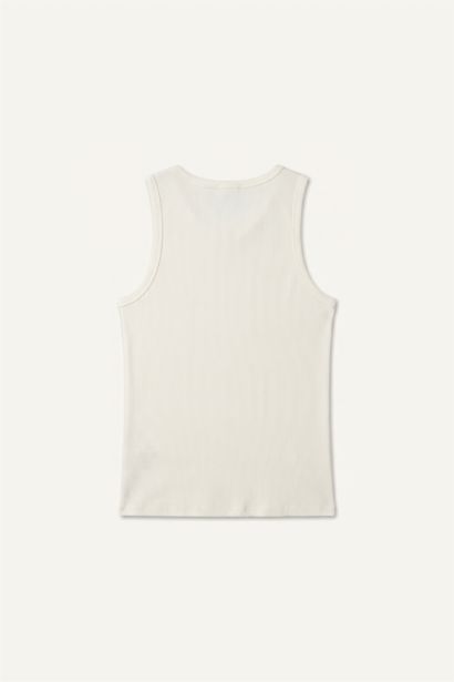 Slim Fit Ribana Crew Neck Tank Top