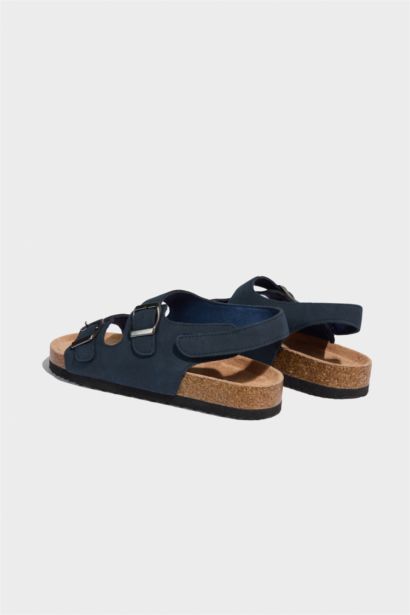 Boy Flat Sole Faux Leather Sandals