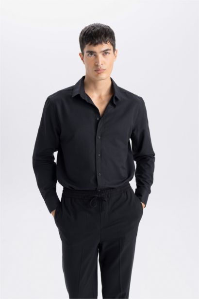 قميص بولو ردن طويل مودرن فيت