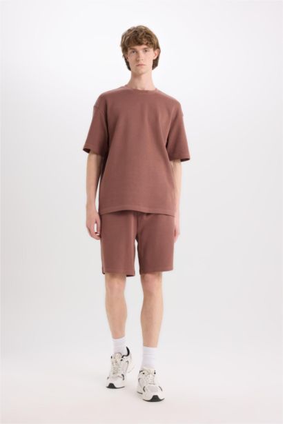 Cotton Boxy Fit Crew Neck Short Sleeve T-Shirt