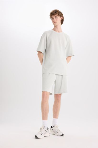 Cotton Boxy Fit Crew Neck Short Sleeve T-Shirt