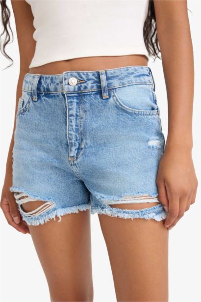 High Waist Denim Shorts
