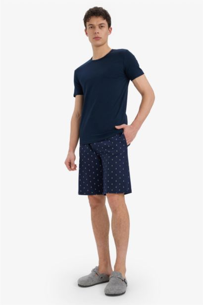 بنطلون منقوش قصة عادية بكعب مسطح