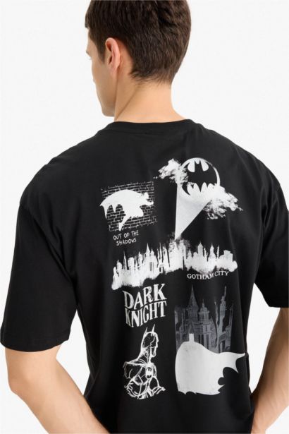 تيشيرت نص ردن مطبوع أوفر سايز بياخة مستديرة من باتمان