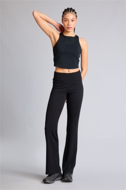 Flare Fit Ribbed Trousers