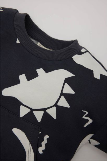 Ensemble de Sweat-shirt avec imprimé dinosaure et Jogging avec taille élastique pour Bébé Garçon