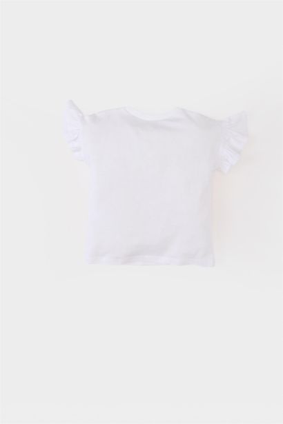 تيشيرت بناتي فلورال نص ردن قصة عادية وياخة مستديرة