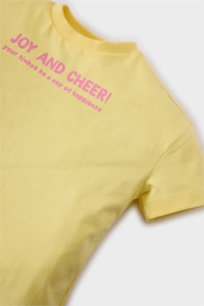 T-shirt à col rond et coupe régulière pour bébé fille