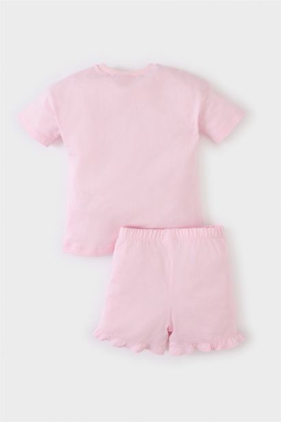 Ensemble de t-shirt imprimé et short à taille élastique pour bébé fille