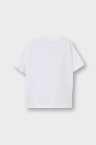 Baby Girl Crew Neck Printed Short Sleeve T-Shirt