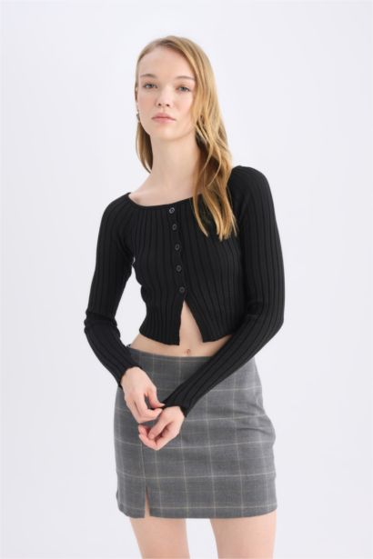 Slim Fit Strapless Knitwear Pullover