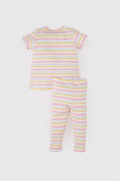 Girl Disney Mickey & Minnie Ribbed Camisole Top Bottom 2 Piece Pajama Set